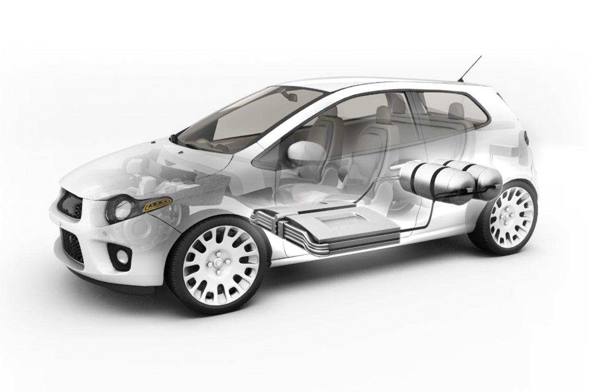 Image showing the inside of a car that runs on fuel cells