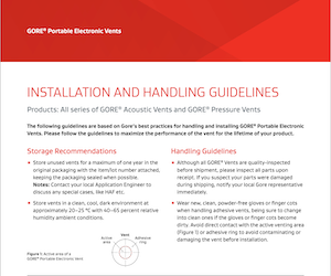 Installation and Handling Guidelines for Portable Electronic Vents screenshot