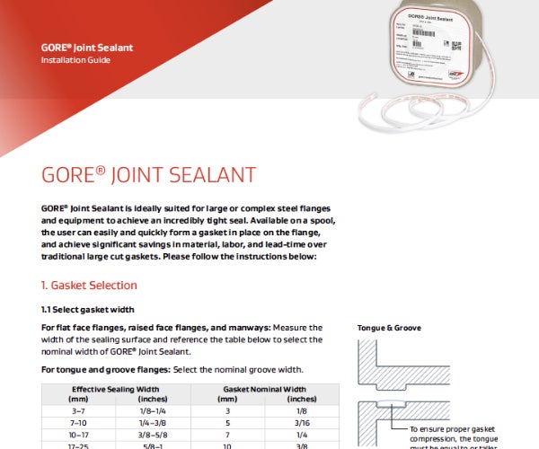 Istruzioni per il montaggio: GORE Joint Sealant