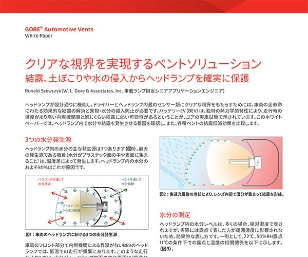 クリアな視界を実現するベントソリューション