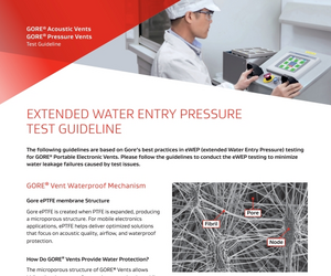 Extended Water Entry Pressure Test Guideline